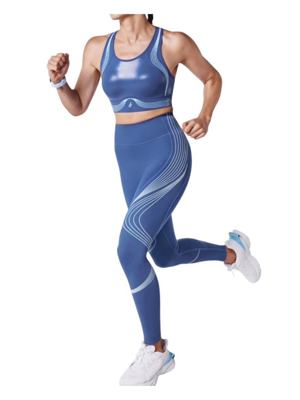 Fanka Body Sculpt Glossy Leather Sports Bra & High Intensity Leggings Set Size S